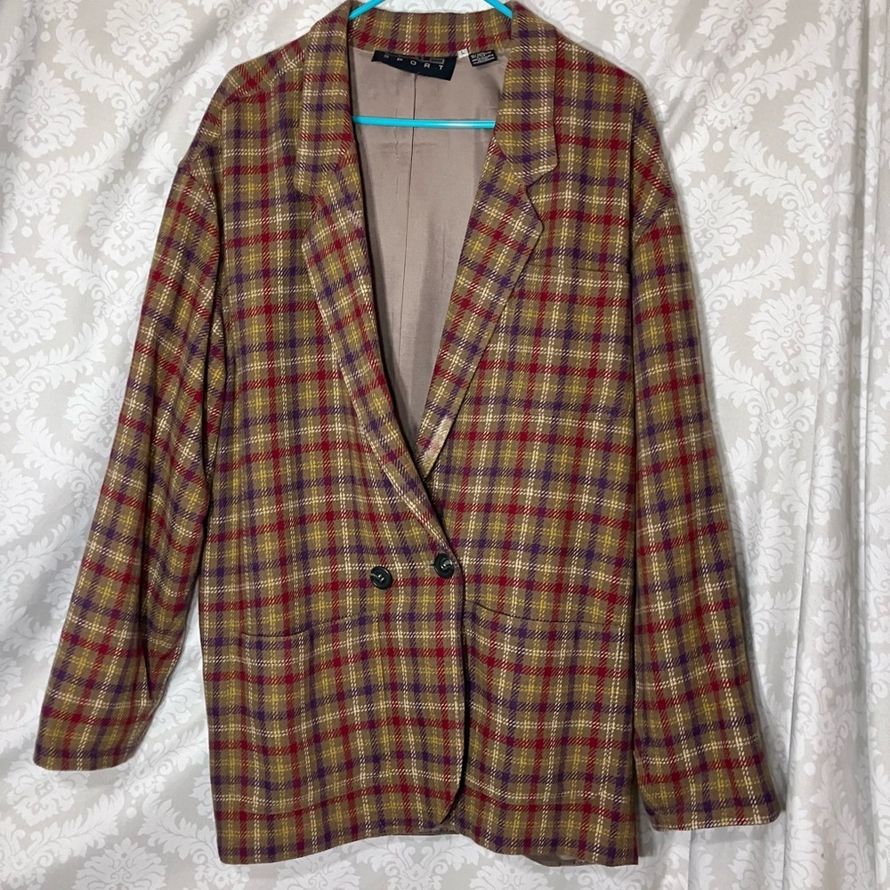 Plaid Women's Blazer Jacket